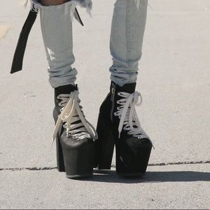 UNIF Hellbound Platforms black leather